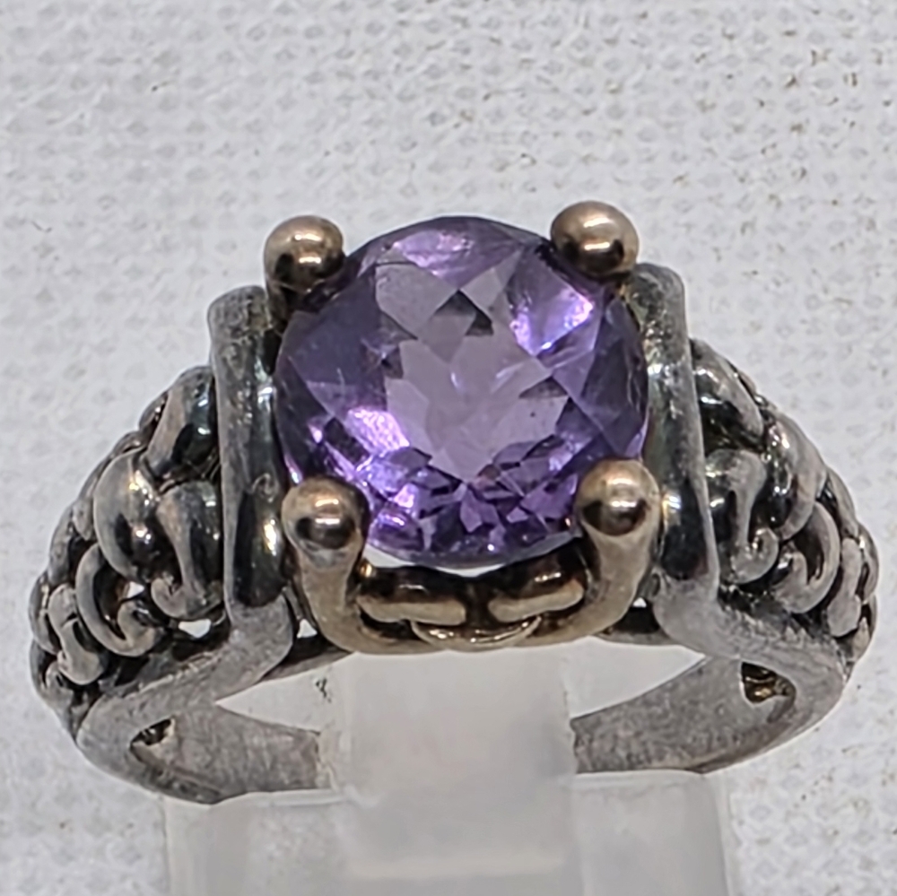 Gorgeous Estate Designer Signed African Amethyst Ring